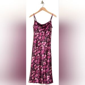 BEBE Floral Satin DRESS